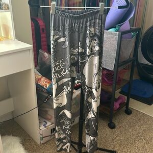 Alice in Wonderland Black N White Leggings Size Small